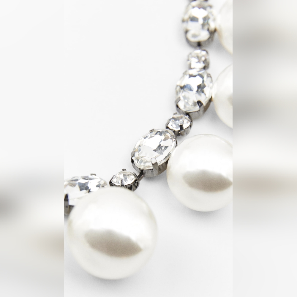 ZARA PEARL JEWEL NECKLACE BNWT - Picture 3 of 5